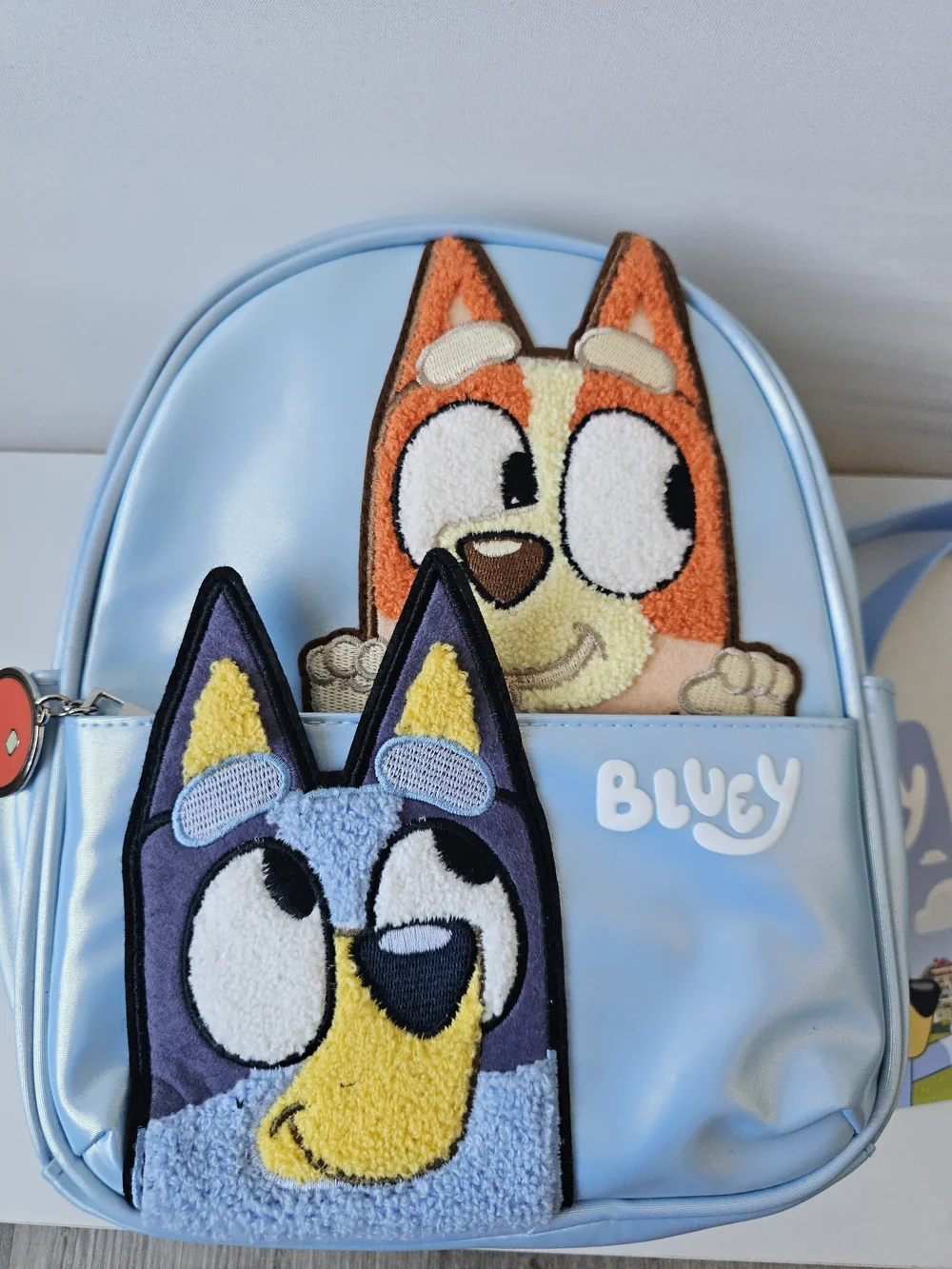 NWT Bluey & Bingo Mini Backpack Faux Leather Light Blue